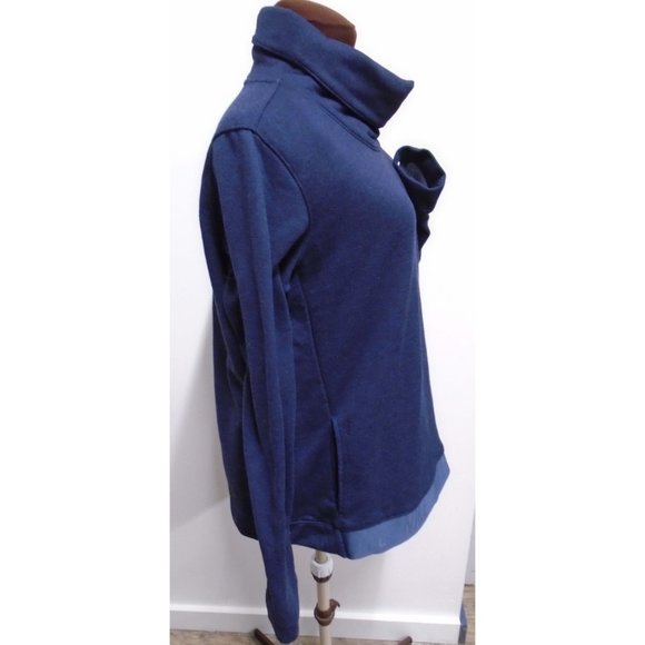 NEARLY NEW NIKE DRI-FIT LADIES TURTLE NECK SWEATSHIRT SIZE LARGE NAVY BLUE - Picture 3 of 8